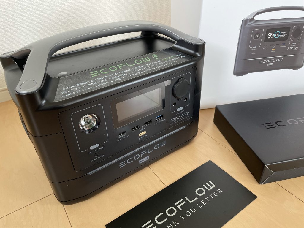 EcoFlow(エコフロー) ポータブル電源 RIVER Max 576Wh - バッテリー/充電器
